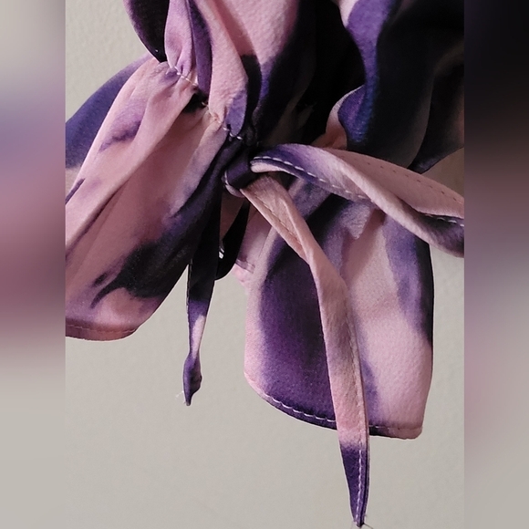 TOPSHOP Tie Dye Ruffle Long Sleeve Crop Jacket Top New - Picture 3 of 12